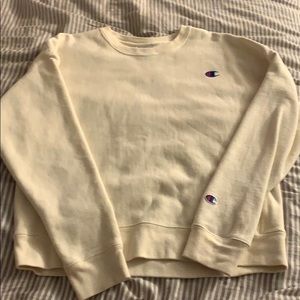 Cream champion crewneck